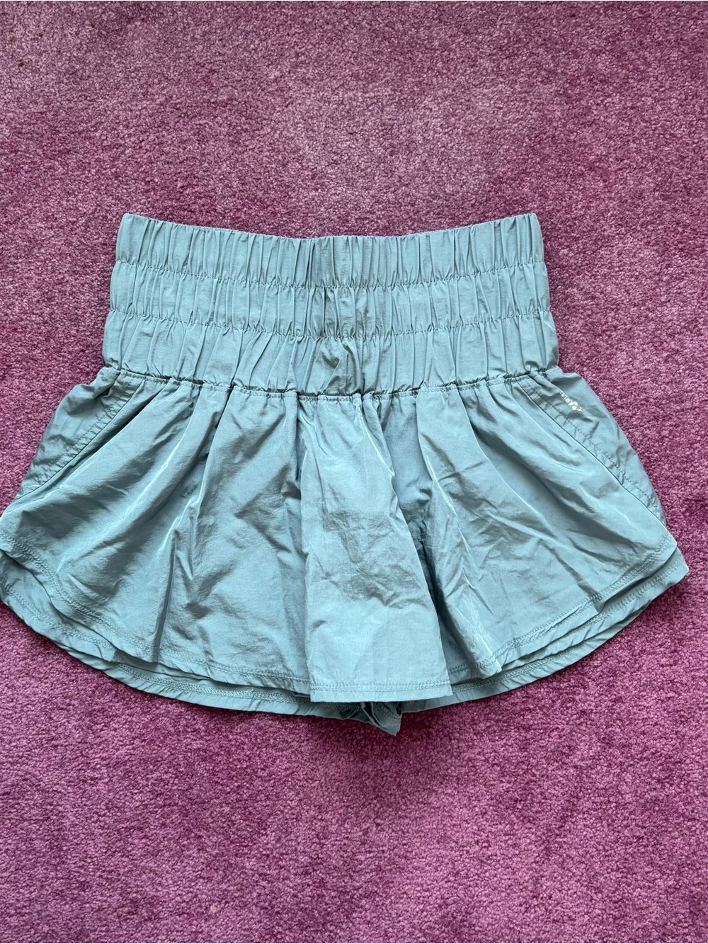 Free People Mint Green Smocked Waist Skirt